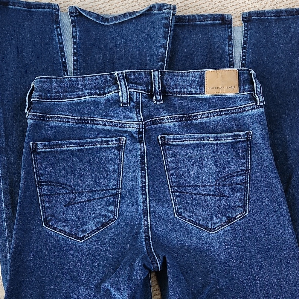 American Eagle Outfitters Women's Dark Festival Flare, Stretch Jeans, Size 4 - Picture 5 of 7